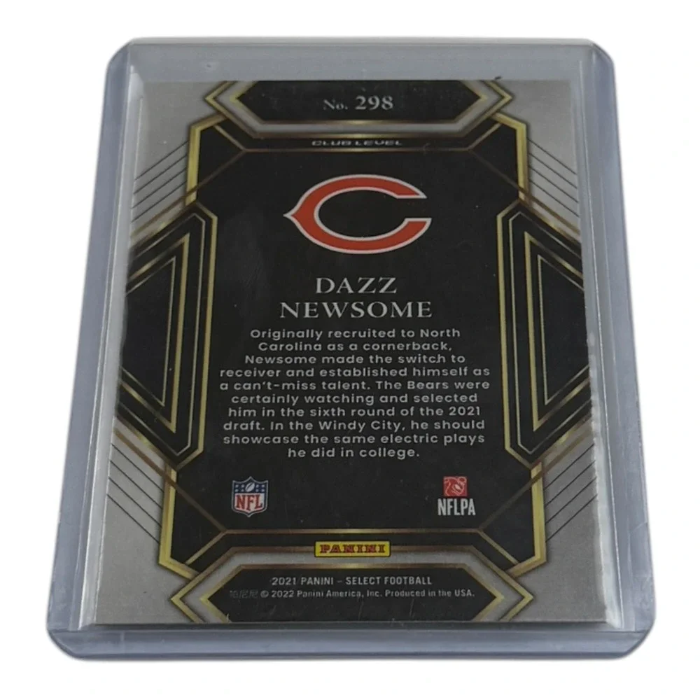 2021 Panini Select Dazz Newsome Chicago Bears Rookie Card RC No 298 Club Level
